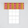 Ambesonne Abstract Window Valance Pack of 2, Simplistic Pattern of Hand Drawn Thin Line Whirlpool Circles in Neutral Tone, Rod Pocket Curtain Valances for Kitchen Bedroom, 42″ X 12″, Pale Taupe White(Hot Pink Yellow)