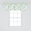 Ambesonne Abstract Window Valance Pack of 2, Simplistic Pattern of Hand Drawn Thin Line Whirlpool Circles in Neutral Tone, Rod Pocket Curtain Valances for Kitchen Bedroom, 42″ X 12″, Pale Taupe White(Sea Blue Lime Green)