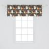 Ambesonne Abstract Window Valance Pack of 2, Simplistic Pattern of Hand Drawn Thin Line Whirlpool Circles in Neutral Tone, Rod Pocket Curtain Valances for Kitchen Bedroom, 42″ X 12″, Pale Taupe White(Cocoa Multicolor)