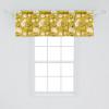 Ambesonne Abstract Window Valance Pack of 2, Simplistic Pattern of Hand Drawn Thin Line Whirlpool Circles in Neutral Tone, Rod Pocket Curtain Valances for Kitchen Bedroom, 42″ X 12″, Pale Taupe White(Earth Yellow Umber)