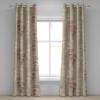 Ambesonne Autumn Leaves Grommet Curtain, Neutral Colors Boho Vintage Design Leafy Artwork Fall Themed Print, Decorative 2-Panel Window Drapes for Bedroom Living Room, 50″ x 84″, Dark Khaki Lime Green(Pale Khaki Burgundy Rose)