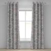 Ambesonne Autumn Leaves Grommet Curtain, Neutral Colors Boho Vintage Design Leafy Artwork Fall Themed Print, Decorative 2-Panel Window Drapes for Bedroom Living Room, 50″ x 84″, Dark Khaki Lime Green(Pale Mustard White Lilac)
