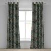 Ambesonne Autumn Leaves Grommet Curtain, Neutral Colors Boho Vintage Design Leafy Artwork Fall Themed Print, Decorative 2-Panel Window Drapes for Bedroom Living Room, 50″ x 84″, Dark Khaki Lime Green(Camel Peacock Green Black)
