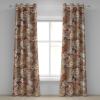 Ambesonne Autumn Leaves Grommet Curtain, Neutral Colors Boho Vintage Design Leafy Artwork Fall Themed Print, Decorative 2-Panel Window Drapes for Bedroom Living Room, 50″ x 84″, Dark Khaki Lime Green(Vermilion Cream Camel)