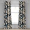 Ambesonne Autumn Leaves Grommet Curtain, Neutral Colors Boho Vintage Design Leafy Artwork Fall Themed Print, Decorative 2-Panel Window Drapes for Bedroom Living Room, 50″ x 84″, Dark Khaki Lime Green(Eggshell Dark Lavender)