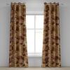 Ambesonne Autumn Leaves Grommet Curtain, Neutral Colors Boho Vintage Design Leafy Artwork Fall Themed Print, Decorative 2-Panel Window Drapes for Bedroom Living Room, 50″ x 84″, Dark Khaki Lime Green(Dark Khaki Lime Green)