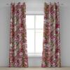 Ambesonne Autumn Leaves Grommet Curtain, Neutral Colors Boho Vintage Design Leafy Artwork Fall Themed Print, Decorative 2-Panel Window Drapes for Bedroom Living Room, 50″ x 84″, Dark Khaki Lime Green(Purple Grey Magenta)