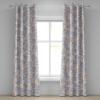 Ambesonne Autumn Leaves Grommet Curtain, Neutral Colors Boho Vintage Design Leafy Artwork Fall Themed Print, Decorative 2-Panel Window Drapes for Bedroom Living Room, 50″ x 84″, Dark Khaki Lime Green(Blue Violet Peach and Cream)