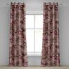 Ambesonne Autumn Leaves Grommet Curtain, Neutral Colors Boho Vintage Design Leafy Artwork Fall Themed Print, Decorative 2-Panel Window Drapes for Bedroom Living Room, 50″ x 84″, Dark Khaki Lime Green(Dried Rose Green Brown)