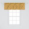 Ambesonne Geometric Window Valance Pack of 2, Modern Neutral Style Pattern of Abstract Ornamental Triangles Print, Rod Pocket Curtain Valances for Kitchen Bedroom, 42″ X 12″, Pale Sepia and White(Marigold and Multicolor)