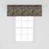 Ambesonne Geometric Window Valance Pack of 2, Modern Neutral Style Pattern of Abstract Ornamental Triangles Print, Rod Pocket Curtain Valances for Kitchen Bedroom, 42″ X 12″, Pale Sepia and White(Pale Pink and Brown)