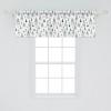 Ambesonne Geometric Window Valance Pack of 2, Modern Neutral Style Pattern of Abstract Ornamental Triangles Print, Rod Pocket Curtain Valances for Kitchen Bedroom, 42″ X 12″, Pale Sepia and White(Black Teal)