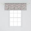 Ambesonne Geometric Window Valance Pack of 2, Modern Neutral Style Pattern of Abstract Ornamental Triangles Print, Rod Pocket Curtain Valances for Kitchen Bedroom, 42″ X 12″, Pale Sepia and White(Dust Rose Charcoal Grey)