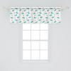 Ambesonne Geometric Window Valance Pack of 2, Modern Neutral Style Pattern of Abstract Ornamental Triangles Print, Rod Pocket Curtain Valances for Kitchen Bedroom, 42″ X 12″, Pale Sepia and White(Turquoise Peach)