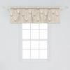 Ambesonne Geometric Window Valance Pack of 2, Modern Neutral Style Pattern of Abstract Ornamental Triangles Print, Rod Pocket Curtain Valances for Kitchen Bedroom, 42″ X 12″, Pale Sepia and White(Warm Taupe Blush)
