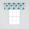 Ambesonne Geometric Window Valance Pack of 2, Modern Neutral Style Pattern of Abstract Ornamental Triangles Print, Rod Pocket Curtain Valances for Kitchen Bedroom, 42″ X 12″, Pale Sepia and White(Dark Sky Blue Cadet Blue)
