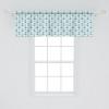 Ambesonne Geometric Window Valance Pack of 2, Modern Neutral Style Pattern of Abstract Ornamental Triangles Print, Rod Pocket Curtain Valances for Kitchen Bedroom, 42″ X 12″, Pale Sepia and White(Pale Blue Dark Green)