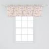 Ambesonne Geometric Window Valance Pack of 2, Modern Neutral Style Pattern of Abstract Ornamental Triangles Print, Rod Pocket Curtain Valances for Kitchen Bedroom, 42″ X 12″, Pale Sepia and White(Salmon and Multicolor)