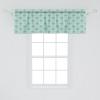Ambesonne Geometric Window Valance Pack of 2, Modern Neutral Style Pattern of Abstract Ornamental Triangles Print, Rod Pocket Curtain Valances for Kitchen Bedroom, 42″ X 12″, Pale Sepia and White(Blue Slate Brown)