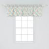 Ambesonne Geometric Window Valance Pack of 2, Modern Neutral Style Pattern of Abstract Ornamental Triangles Print, Rod Pocket Curtain Valances for Kitchen Bedroom, 42″ X 12″, Pale Sepia and White(Beige Multicolor)