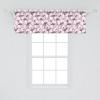 Ambesonne Geometric Window Valance Pack of 2, Modern Neutral Style Pattern of Abstract Ornamental Triangles Print, Rod Pocket Curtain Valances for Kitchen Bedroom, 42″ X 12″, Pale Sepia and White(Pale Blue Charcoal Grey)