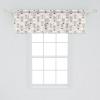 Ambesonne Geometric Window Valance Pack of 2, Modern Neutral Style Pattern of Abstract Ornamental Triangles Print, Rod Pocket Curtain Valances for Kitchen Bedroom, 42″ X 12″, Pale Sepia and White(Pale Grey Champagne)