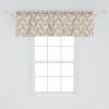 Ambesonne Geometric Window Valance Pack of 2, Modern Neutral Style Pattern of Abstract Ornamental Triangles Print, Rod Pocket Curtain Valances for Kitchen Bedroom, 42″ X 12″, Pale Sepia and White(Pale Sepia and White)