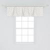 Ambesonne Geometric Window Valance Pack of 2, Modern Neutral Style Pattern of Abstract Ornamental Triangles Print, Rod Pocket Curtain Valances for Kitchen Bedroom, 42″ X 12″, Pale Sepia and White(Eggshell Charcoal Grey)
