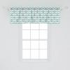 Ambesonne Geometric Window Valance Pack of 2, Modern Neutral Style Pattern of Abstract Ornamental Triangles Print, Rod Pocket Curtain Valances for Kitchen Bedroom, 42″ X 12″, Pale Sepia and White(Turquoise Red)