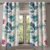 Ambesonne Autumn Leaves Grommet Curtain, Neutral Colors Boho Vintage Design Leafy Artwork Fall Themed Print, Decorative 2-Panel Window Drapes for Bedroom Living Room, 50″ x 84″, Dark Khaki Lime Green(Eggshell Magenta Seafoam)