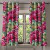 Ambesonne Autumn Leaves Grommet Curtain, Neutral Colors Boho Vintage Design Leafy Artwork Fall Themed Print, Decorative 2-Panel Window Drapes for Bedroom Living Room, 50″ x 84″, Dark Khaki Lime Green(Magenta Laurel Green)