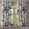Ambesonne Autumn Leaves Grommet Curtain, Neutral Colors Boho Vintage Design Leafy Artwork Fall Themed Print, Decorative 2-Panel Window Drapes for Bedroom Living Room, 50″ x 84″, Dark Khaki Lime Green(Eggshell Dark Lavender)