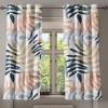 Ambesonne Autumn Leaves Grommet Curtain, Neutral Colors Boho Vintage Design Leafy Artwork Fall Themed Print, Decorative 2-Panel Window Drapes for Bedroom Living Room, 50″ x 84″, Dark Khaki Lime Green(Coral Dark Yellow White)