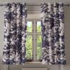 Ambesonne Autumn Leaves Grommet Curtain, Neutral Colors Boho Vintage Design Leafy Artwork Fall Themed Print, Decorative 2-Panel Window Drapes for Bedroom Living Room, 50″ x 84″, Dark Khaki Lime Green(Dark Purple and Pale Tan)