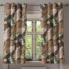 Ambesonne Autumn Leaves Grommet Curtain, Neutral Colors Boho Vintage Design Leafy Artwork Fall Themed Print, Decorative 2-Panel Window Drapes for Bedroom Living Room, 50″ x 84″, Dark Khaki Lime Green(Pale Rose Dark Khaki)