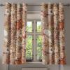 Ambesonne Autumn Leaves Grommet Curtain, Neutral Colors Boho Vintage Design Leafy Artwork Fall Themed Print, Decorative 2-Panel Window Drapes for Bedroom Living Room, 50″ x 84″, Dark Khaki Lime Green(Vermilion Cream Camel)