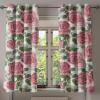 Ambesonne Autumn Leaves Grommet Curtain, Neutral Colors Boho Vintage Design Leafy Artwork Fall Themed Print, Decorative 2-Panel Window Drapes for Bedroom Living Room, 50″ x 84″, Dark Khaki Lime Green(Pale Pink and Olive Green)