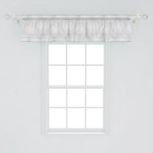 Ambesonne Abstract Window Valance Pack of 2, Simplistic Pattern of Hand Drawn Thin Line Whirlpool Circles in Neutral Tone, Rod Pocket Curtain Valances for Kitchen Bedroom, 42″ X 12″, Pale Taupe White(Pale Taupe White)