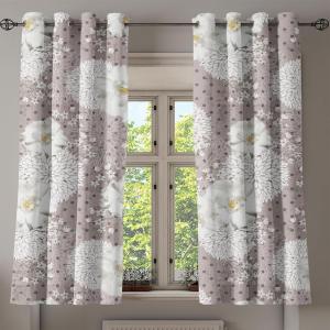 Ambesonne Autumn Leaves Grommet Curtain, Neutral Colors Boho Vintage Design Leafy Artwork Fall Themed Print, Decorative 2-Panel Window Drapes for Bedroom Living Room, 50″ x 84″, Dark Khaki Lime Green(Taupe Grey Off White)
