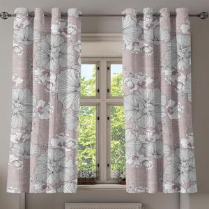 Ambesonne Autumn Leaves Grommet Curtain, Neutral Colors Boho Vintage Design Leafy Artwork Fall Themed Print, Decorative 2-Panel Window Drapes for Bedroom Living Room, 50″ x 84″, Dark Khaki Lime Green(Pale Mustard White Lilac)