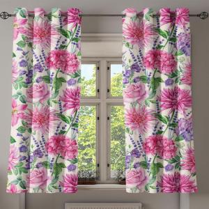 Ambesonne Autumn Leaves Grommet Curtain, Neutral Colors Boho Vintage Design Leafy Artwork Fall Themed Print, Decorative 2-Panel Window Drapes for Bedroom Living Room, 50″ x 84″, Dark Khaki Lime Green(Hot Pink Fern Green)