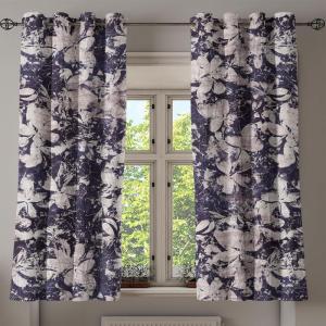 Ambesonne Autumn Leaves Grommet Curtain, Neutral Colors Boho Vintage Design Leafy Artwork Fall Themed Print, Decorative 2-Panel Window Drapes for Bedroom Living Room, 50″ x 84″, Dark Khaki Lime Green(Dark Purple and Pale Tan)