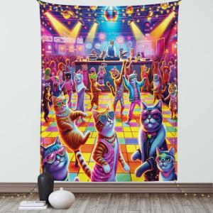 Ambesonne Classic Tapestry, Extravagant Hall with Oceanic and Neutral Color Details Room View Print, Wall Hanging for Bedroom Living Room Dorm Decor, 40″ X 60″, Coconut and Sea Blue(Fuchsia Multicolor)