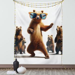 Ambesonne Classic Tapestry, Extravagant Hall with Oceanic and Neutral Color Details Room View Print, Wall Hanging for Bedroom Living Room Dorm Decor, 40″ X 60″, Coconut and Sea Blue(Chocolate White)