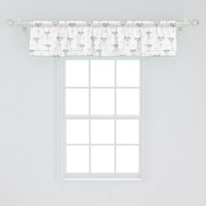 Ambesonne Dandelion Window Valance, Continuous Simplistic Pattern of Neutral Soft Herbs in Muted Tones, Curtain Valance for Kitchen Bedroom Decor with Rod Pocket, 42″ x 12″, Taupe Grey Pale Taupe