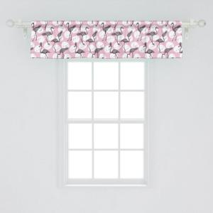 Ambesonne Geometric Window Valance Pack of 2, Modern Neutral Style Pattern of Abstract Ornamental Triangles Print, Rod Pocket Curtain Valances for Kitchen Bedroom, 42″ X 12″, Pale Sepia and White(Pale Blue Charcoal Grey)