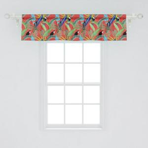 Ambesonne Geometric Window Valance Pack of 2, Modern Neutral Style Pattern of Abstract Ornamental Triangles Print, Rod Pocket Curtain Valances for Kitchen Bedroom, 42″ X 12″, Pale Sepia and White(Dark Salmon Multicolor)