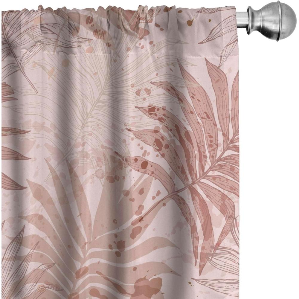 imageAmbesonne Blooming Roses Curtains Sketch Drawn Neutral Colors Dreamy Garden Flowers with Delicate Petals Window Treatments 2 Panel Set for Living Room Bedroom Pair of 28quot x 95quot Indigo Pale RubyBlush and Dried Rose