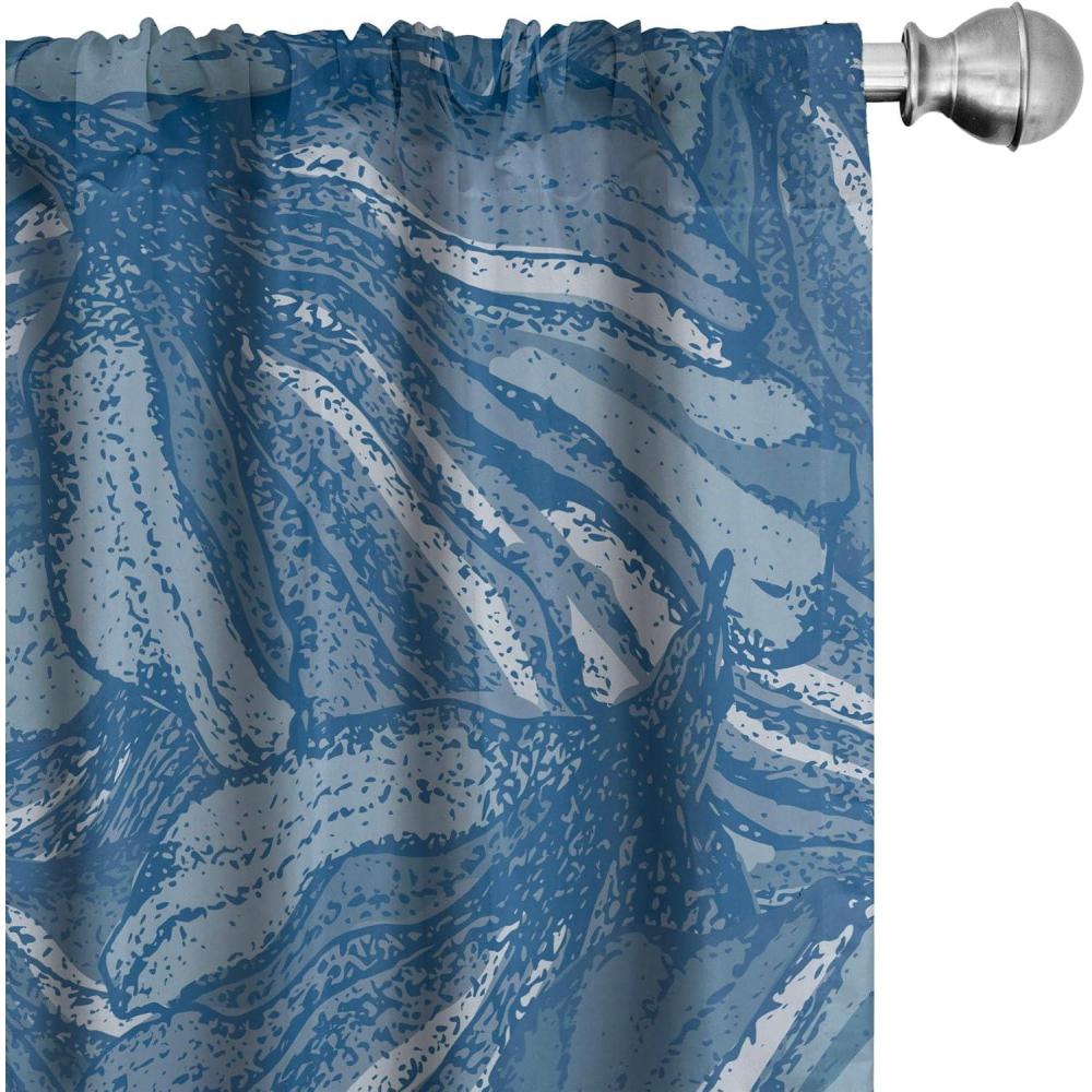 imageAmbesonne Feather Pattern Curtains Pastel Vibe of Bohemian Pattern with Neutral Sky Colors Boho Window Treatments 2 Panel Set for Living Room Bedroom Pair of 28quot x 95quot Pale Azure Blue Sea BlueLavender Sea Blue