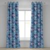 Ambesonne Floral Design Grommet Curtain, Neutral Colors Boho Flowers Vintage Pattern with Leaves Print, Decorative 2-Panel Window Drapes for Bedroom Living Room, 50″ x 54″, Lavender Blue Warm Taupe(Pale Lavender Sea Blue)